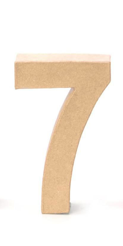 cardboard number 7 17,5x5,5cm